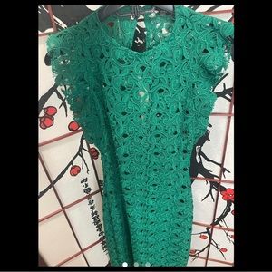 ZARA Green lace long dress.